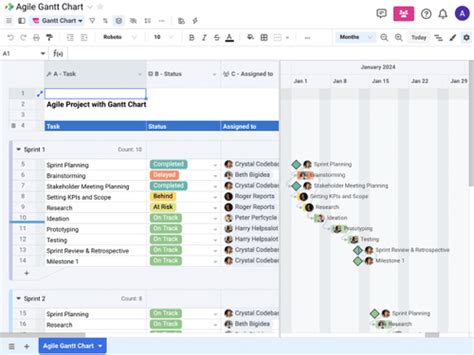 Agile Gantt Chart Template