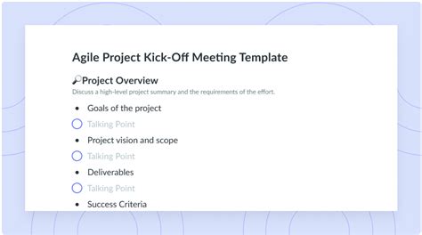 Agile Project Management Template