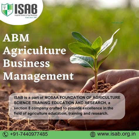 Agricultural business management career