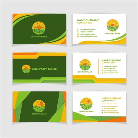 Agriculture business card templates