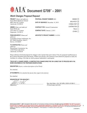 AIA G709A template for certificate of substantial completion