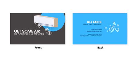 Air Conditioning Business Card