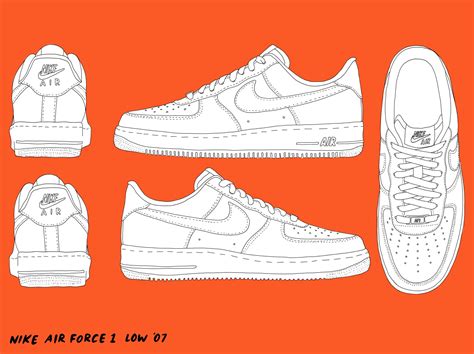 Custom Air Force 1 template with custom images and typography