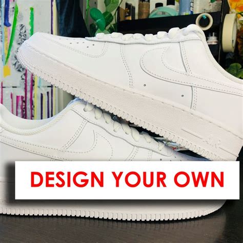 Custom Air Force 1 template with graphics and logos