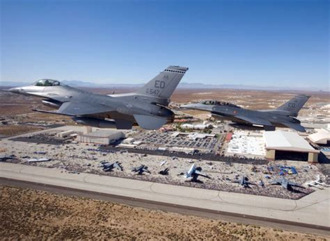 Aerial view of a major Air Force base