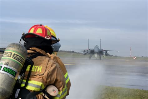 Air Force Firefighter in Action