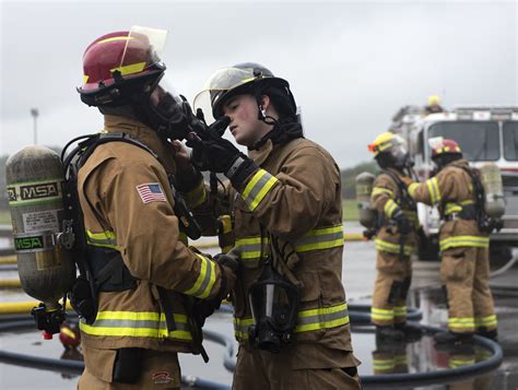 Air Force Firefighter Teamwork