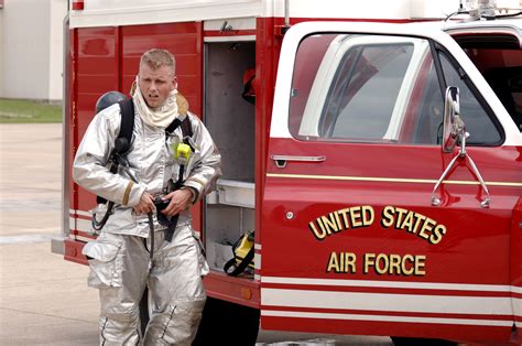 Air Force Firefighter Training Exercise