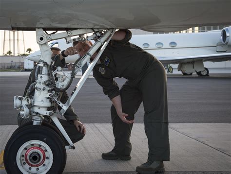 Air Force Flight Engineer in the Simulator