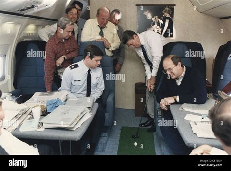 Reagan and Gorbachev on Air Force One