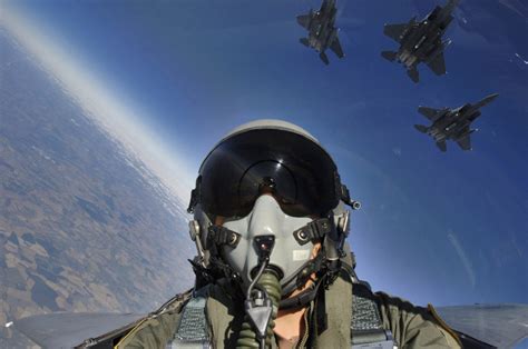 Air Force pilots in flight