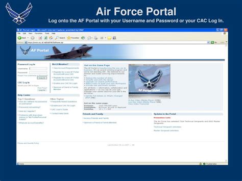 Air Force Portal Email Creation