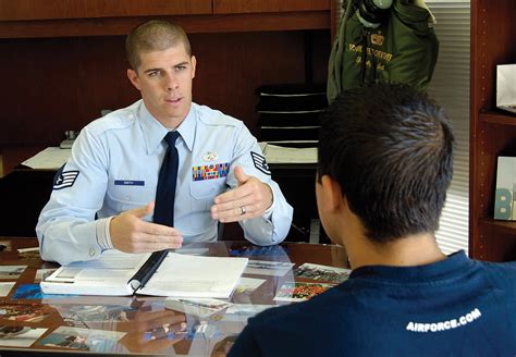 Air Force Recruiter Meeting with Candidate