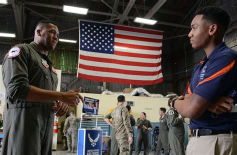 Air Force Recruiter Working with Diverse Range of People