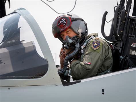 Air Force Reserve Pilot in Cockpit