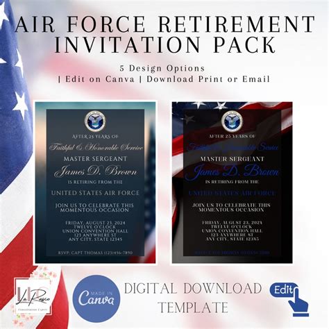 Air Force Retirement Templates