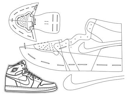 Air Jordan 1 Paper Template 1