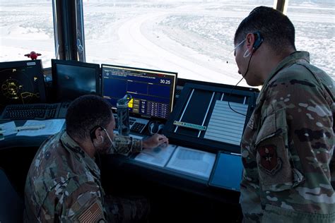 Air traffic controllers at work