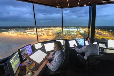 Air traffic controllers in action