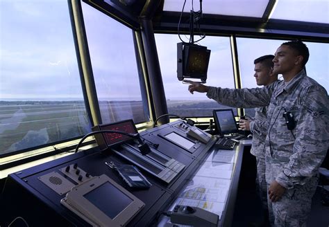 Air traffic controllers in training