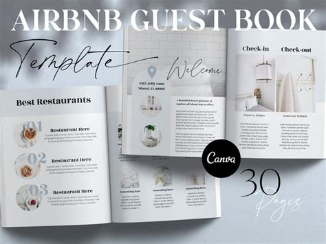 Airbnb Guest Book Template Design