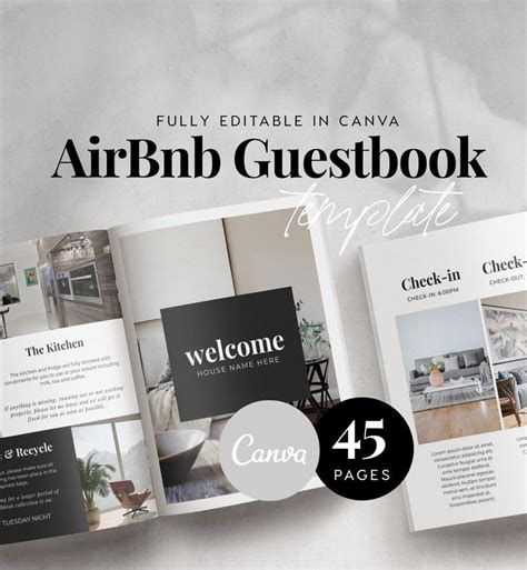 Airbnb guest welcome book template