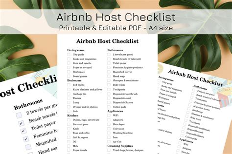 Airbnb Host Checklist Template