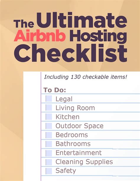 Airbnb Hosting Checklist