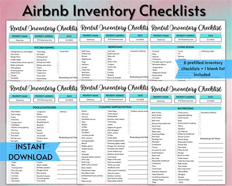 Airbnb Inventory Checklist Template