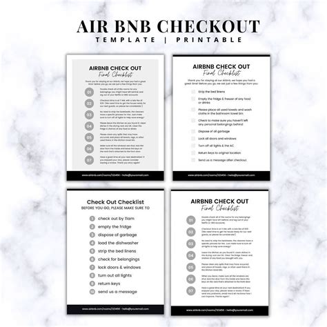 Airbnb Post-Stay Checklist Template