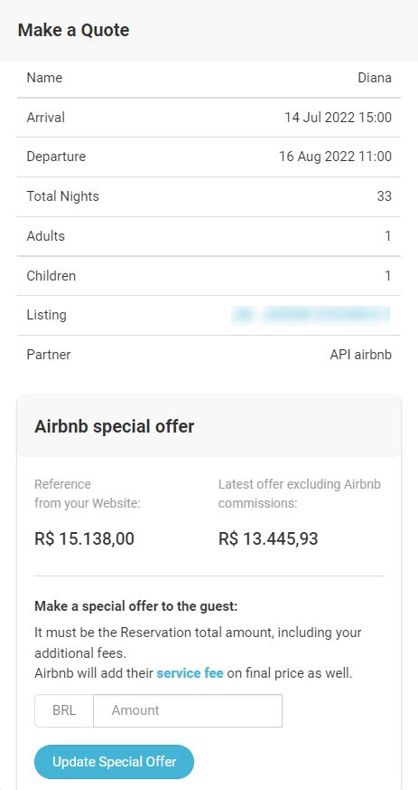 Special Offer Airbnb Welcome Message