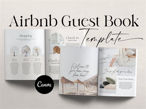 Airbnb welcome book template ideas