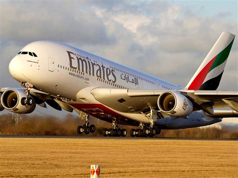 An Airbus A380-800 taking off