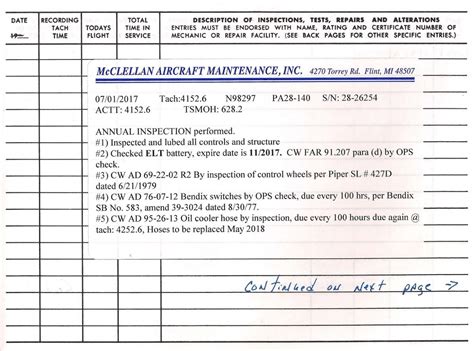 Aircraft Maintenance Records