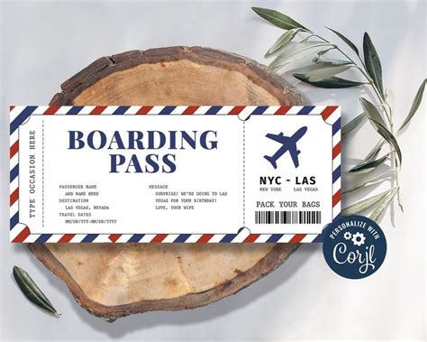 Airline Ticket Gift Template Example 1