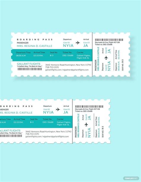 Airline Ticket Gift Template Example 4