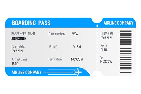 Airline Ticket Template Layout