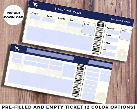 Airline Ticket Template Template