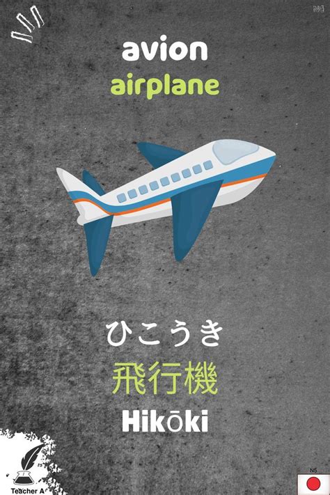 Airplane in Japanese characters