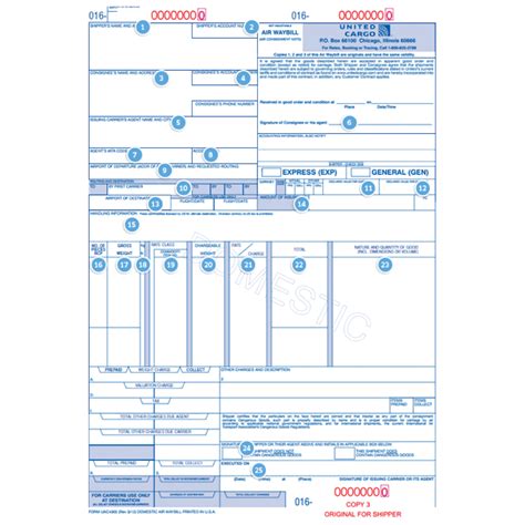 Airway Bill Format 4