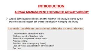 Airway management pathological