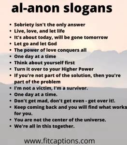 Al-Anon Slogans for Recovery and Inspiration