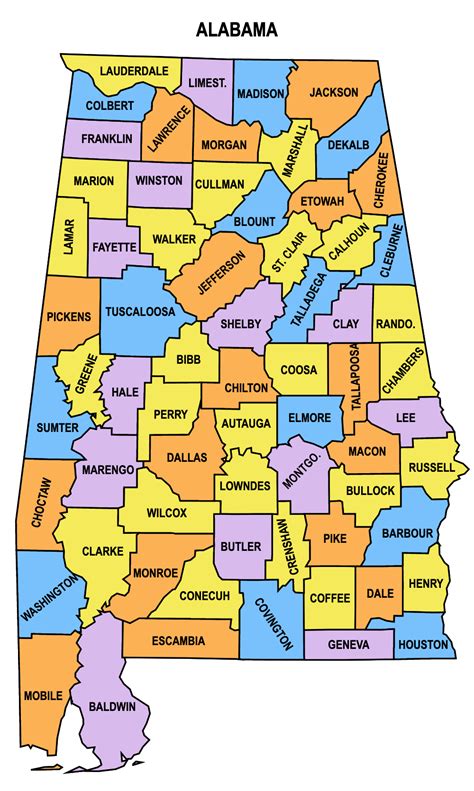 Alabama County Map Gallery 2