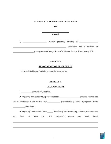 Alabama Last Will and Testament Requirements