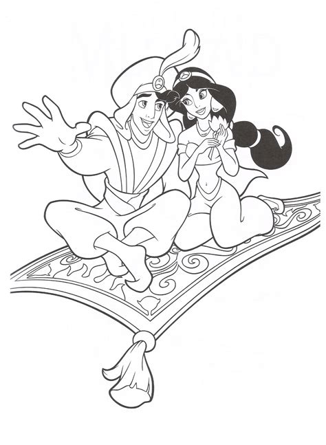 Aladdin coloring sheets