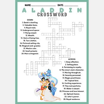 Aladdin Crossword Puzzle