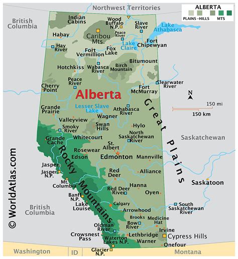 Map of Alberta