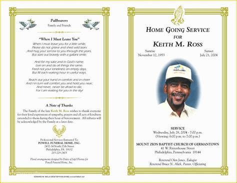 Albright Funeral Home Obituary Templates