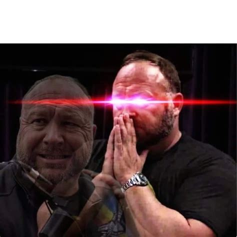 Alex Jones meme template wearing a tinfoil hat