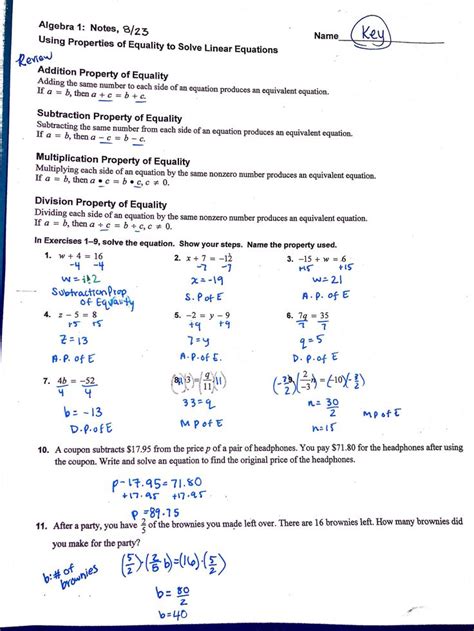 Algebra 1 review